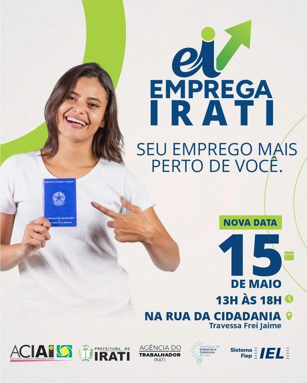 Procura emprego? Emprega Irati acontece no dia 15 de maio