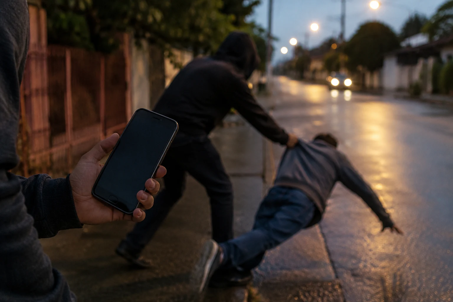 Dois homens derrubam vítimas com “rasteira” e roubam celulares na Vila São João em Irati