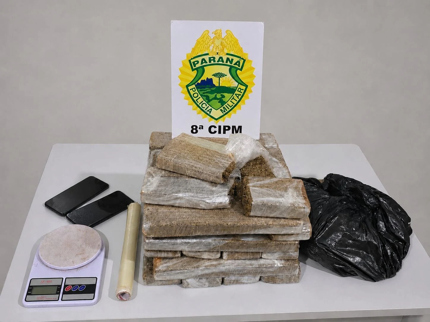 Irati: ação da ROTAM resulta na apreensão de 23,6 kg de maconha no bairro Lagoa
