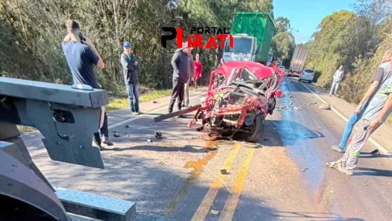 Atualização: Engavetamento com cinco veículos na BR-153 deixa um ferido
