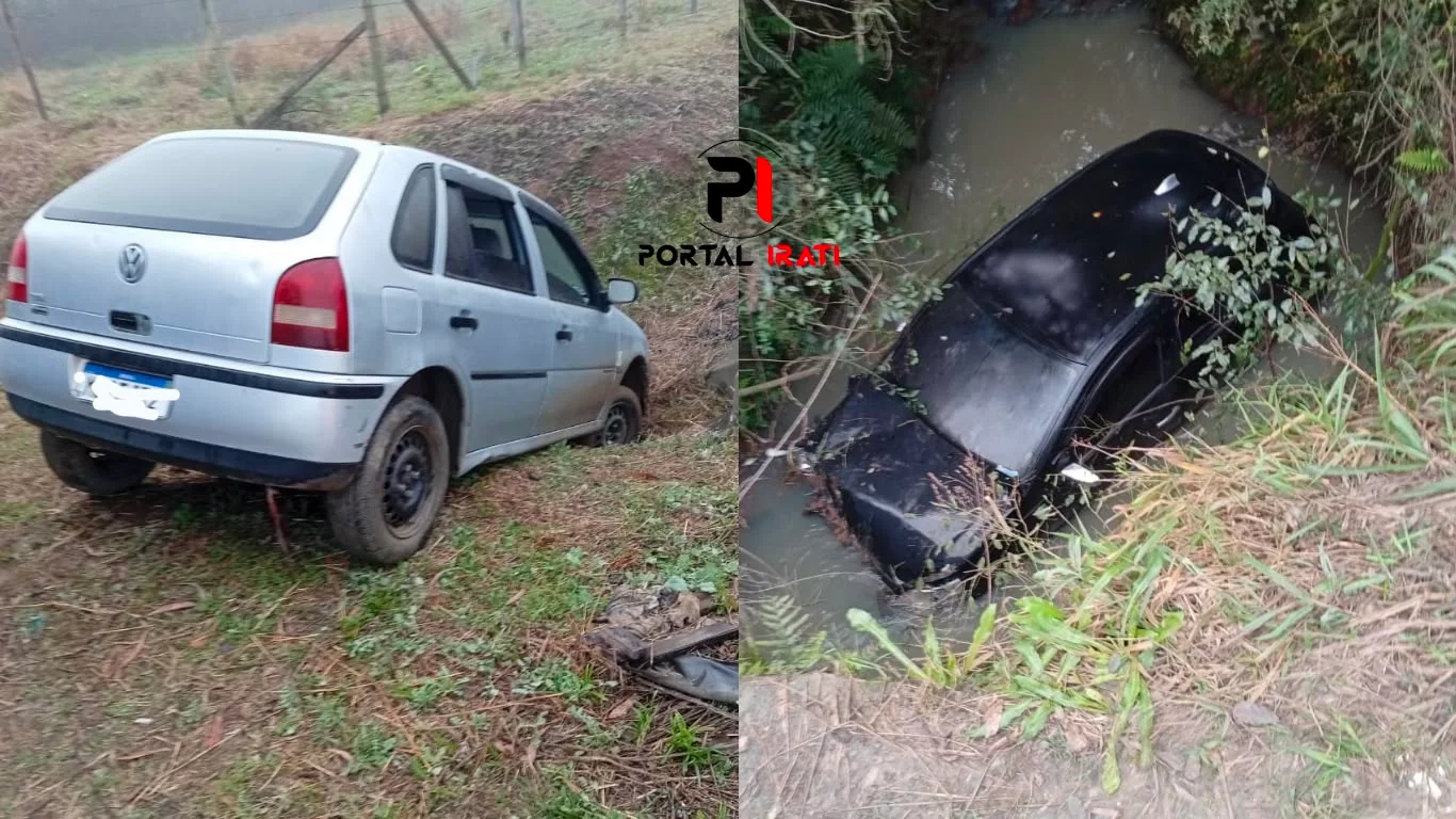 Dois carros são encontrados abandonados após acidente em Irati