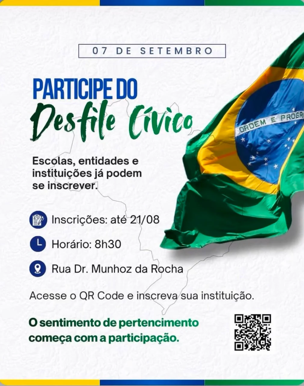 Inscrições para o Desfile Cívico de 7 de Setembro estão abertas em Irati