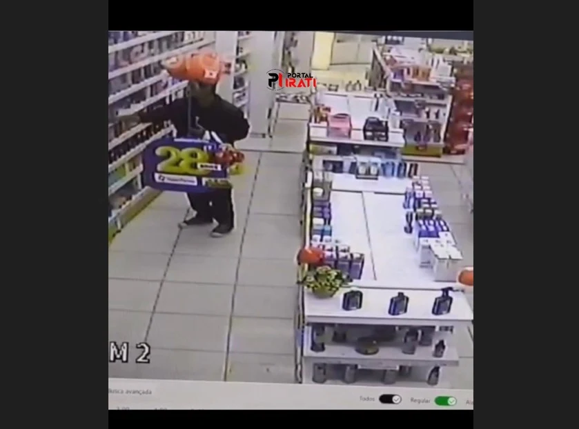 Suspeito de furtar farmácia em Irati é preso usando as mesmas roupas do crime