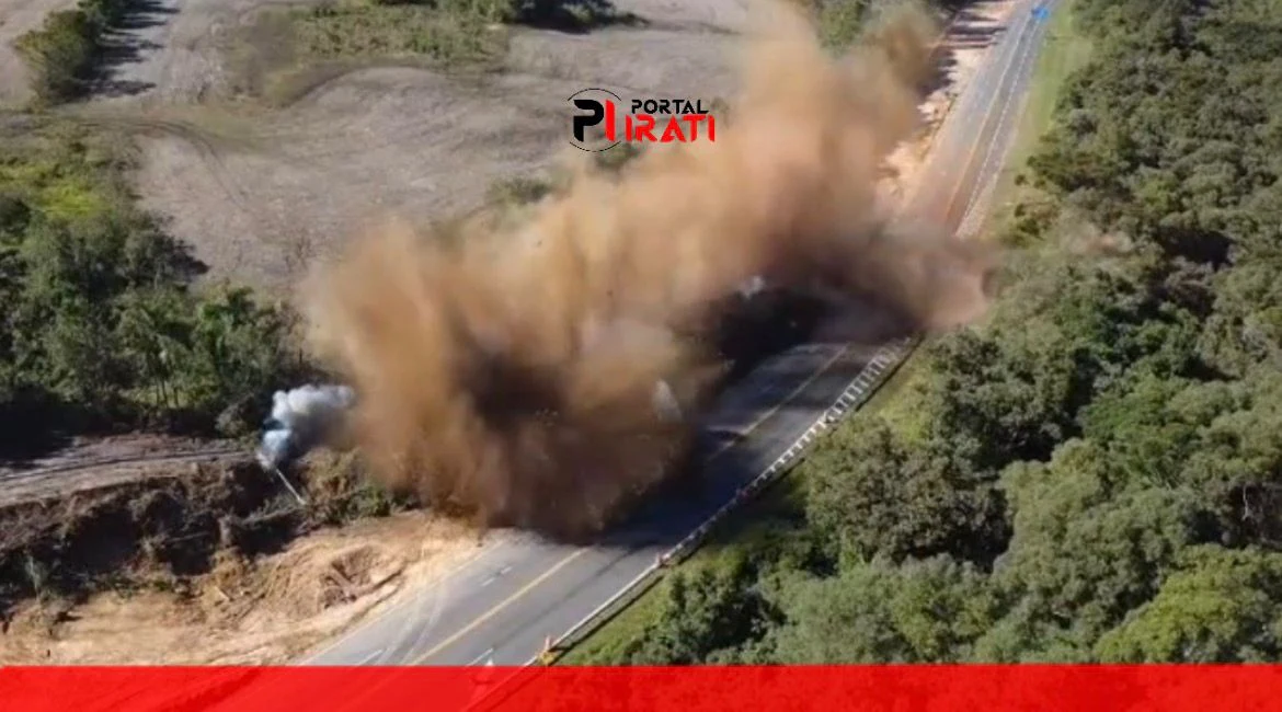 Detonação de rochas vai bloquear a BR-277 em Irati nesta quinta-feira; veja o horário