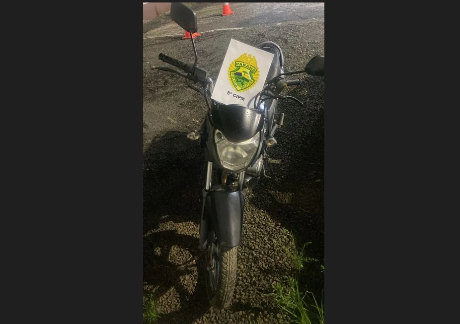 Moto roubada é encontrada em propriedade rural de Imbituva